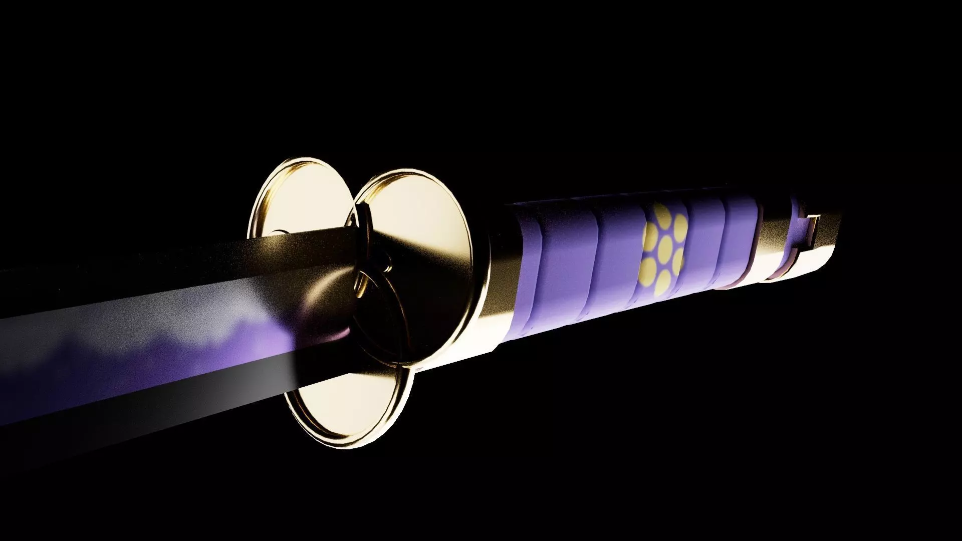 ENMA SWORD FROM ONEPIECE Low-poly 3D model_0