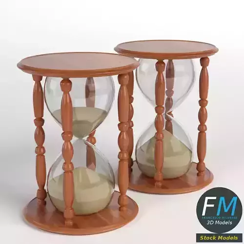 Hourglasses set two wooden sand