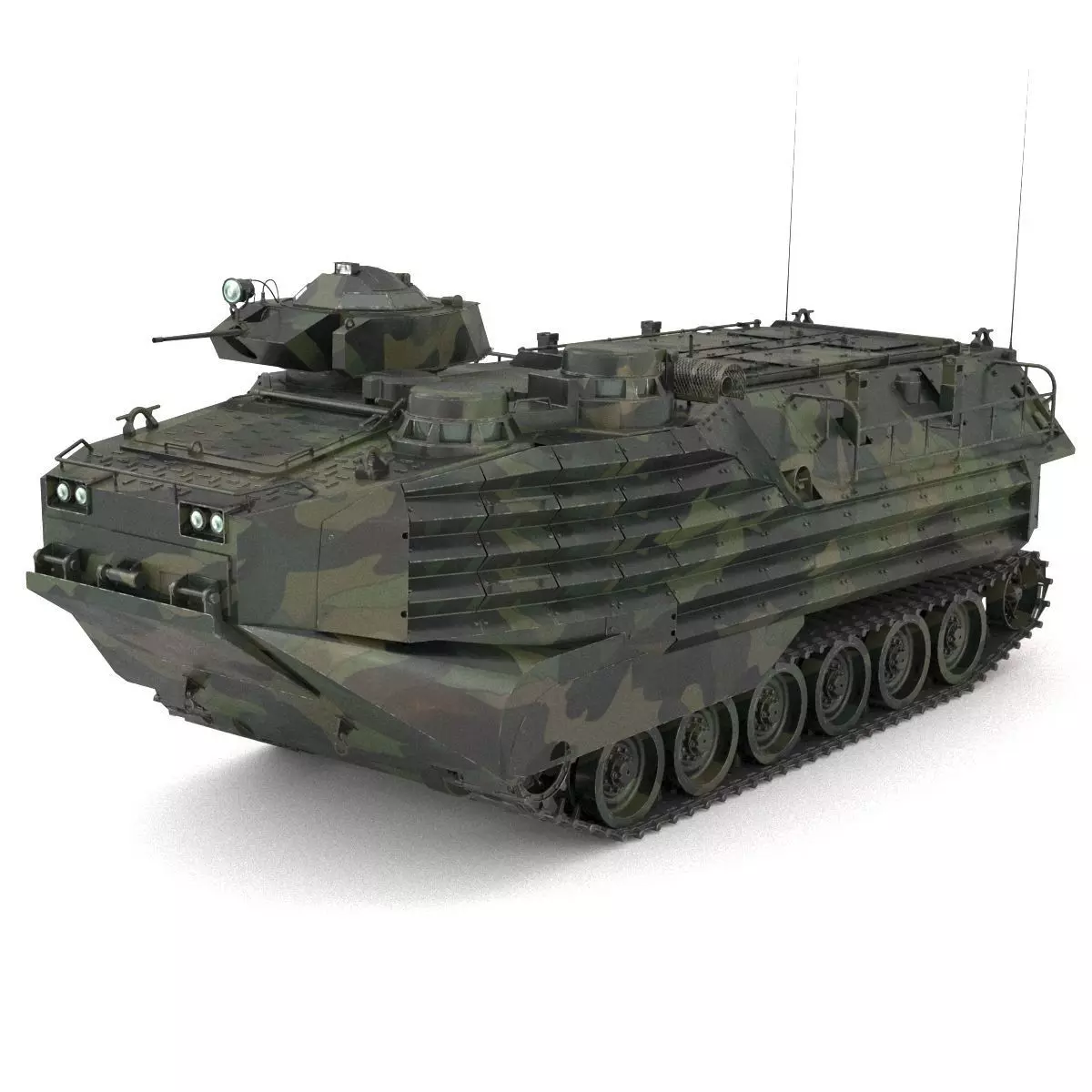 Amphibious Tracked Vehicle AAV7 3D model_0