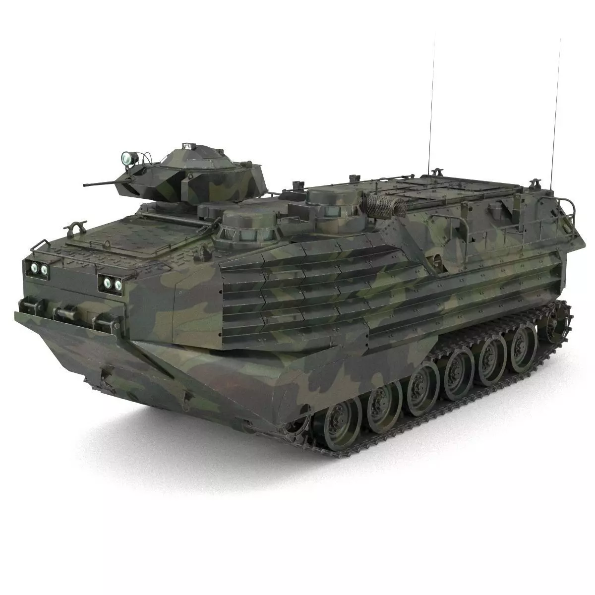 Amphibious Tracked Vehicle AAV7 3D model_1