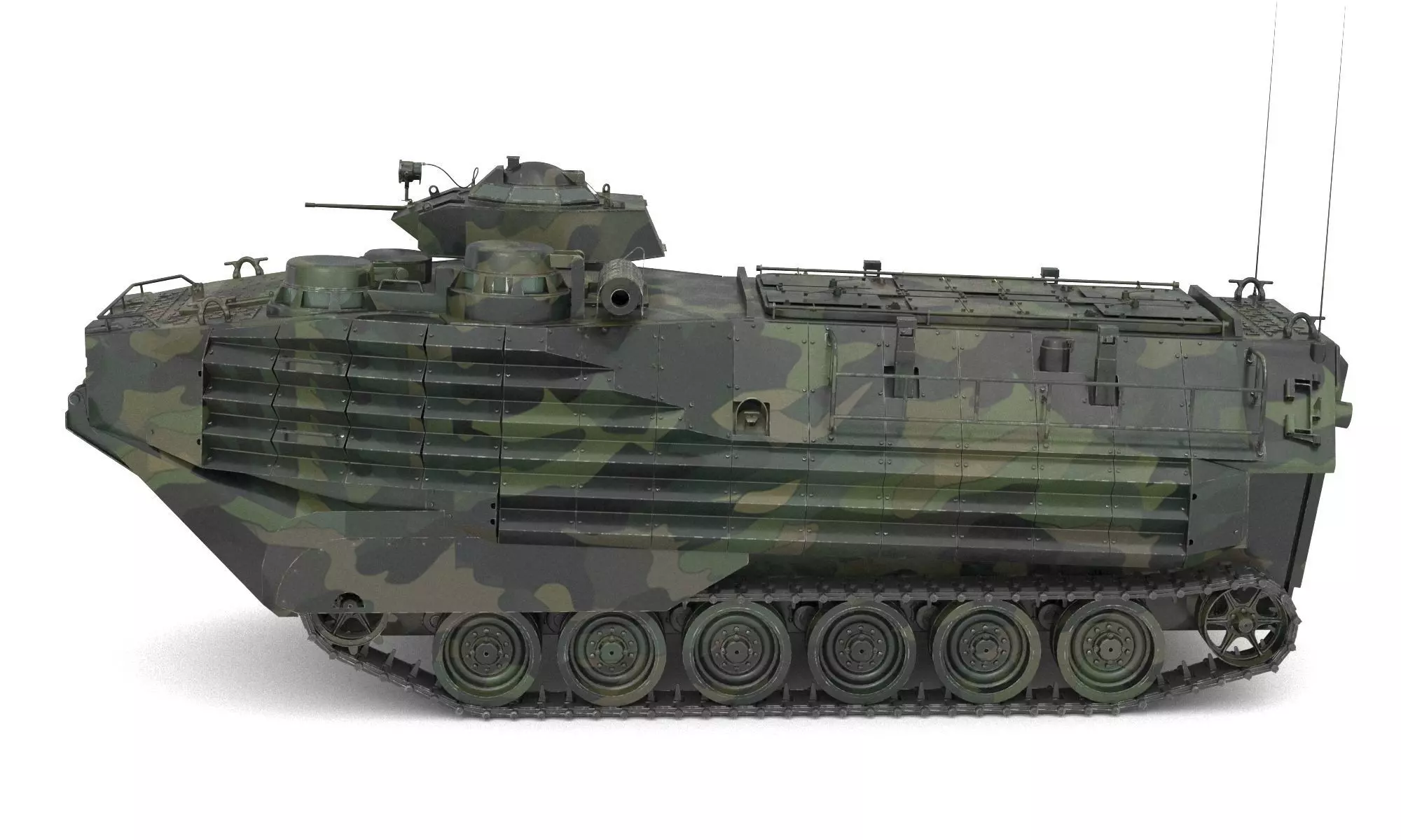 Amphibious Tracked Vehicle AAV7 3D model_3