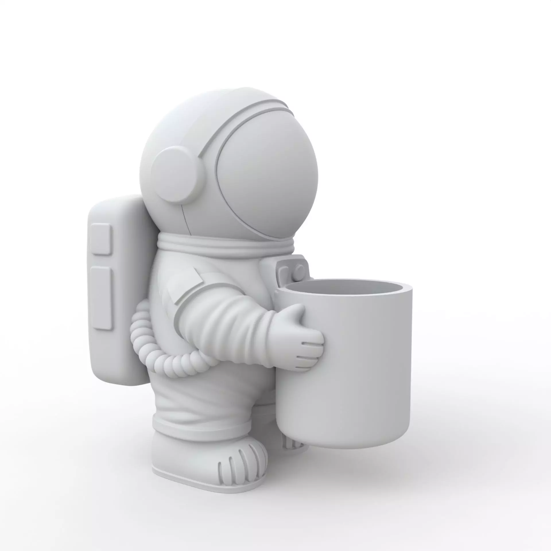 Astronaut Plant Pot 3D Print Model 3D print model_4