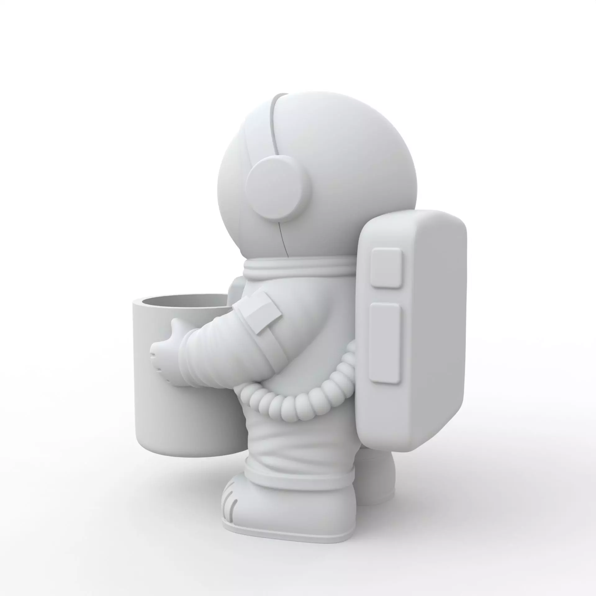 Astronaut Plant Pot 3D Print Model 3D print model_1