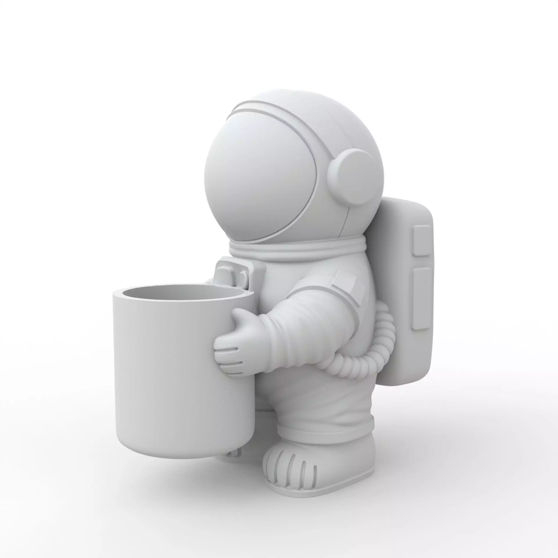 Astronaut Plant Pot 3D Print Model 3D print model_0