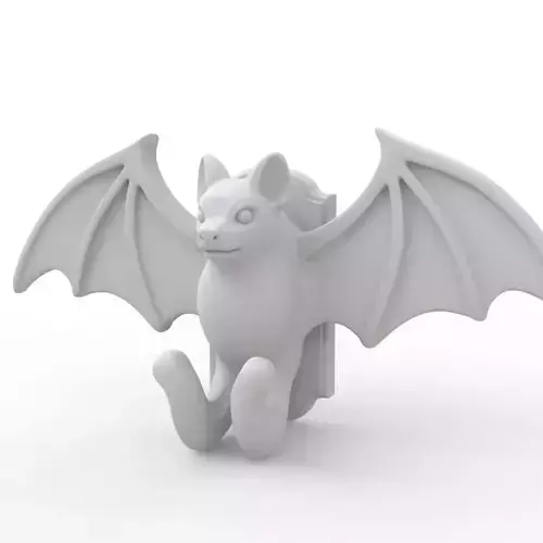 Bat Key Hook For Wall 3D Print Model