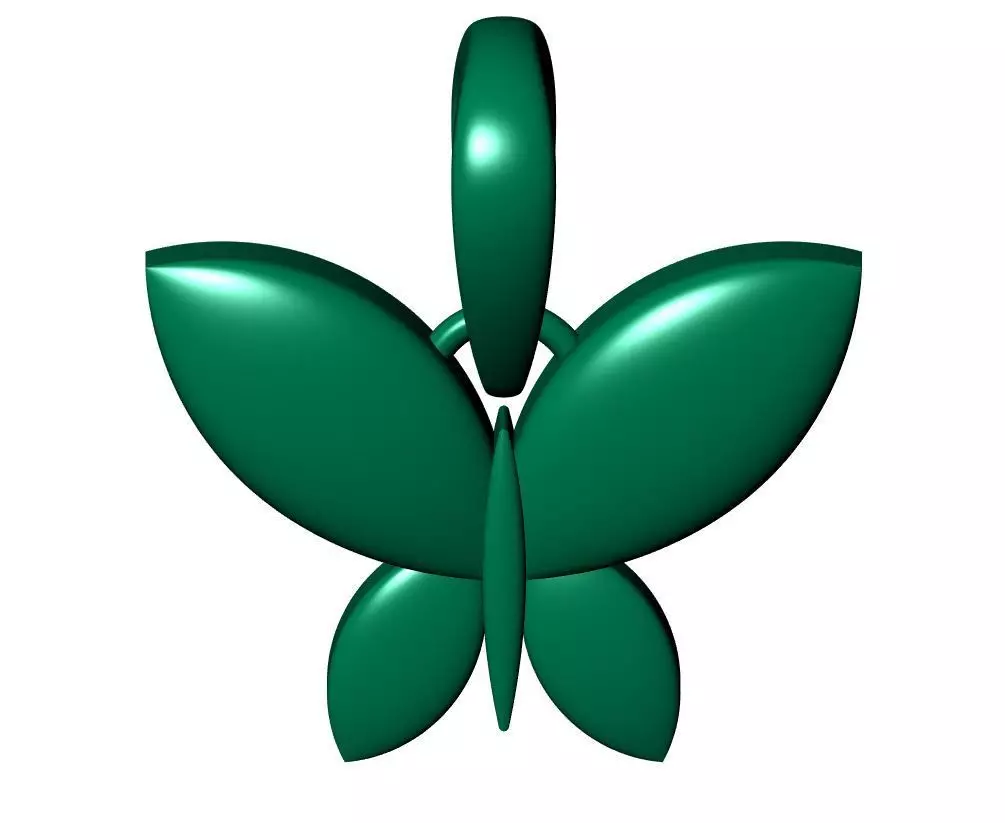 ButterFly Pendant 3D print model_9