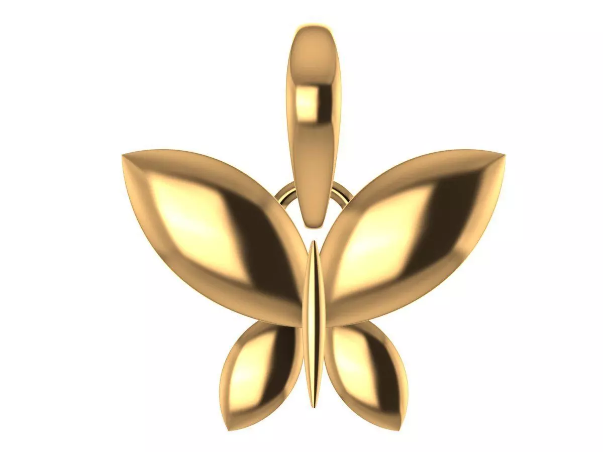 ButterFly Pendant 3D print model_1