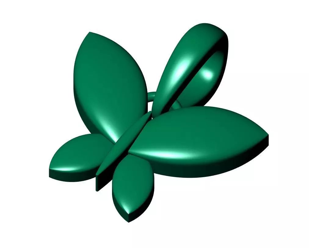 ButterFly Pendant 3D print model_6