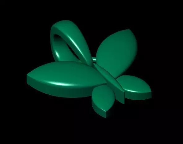 ButterFly Pendant 3D print model_15