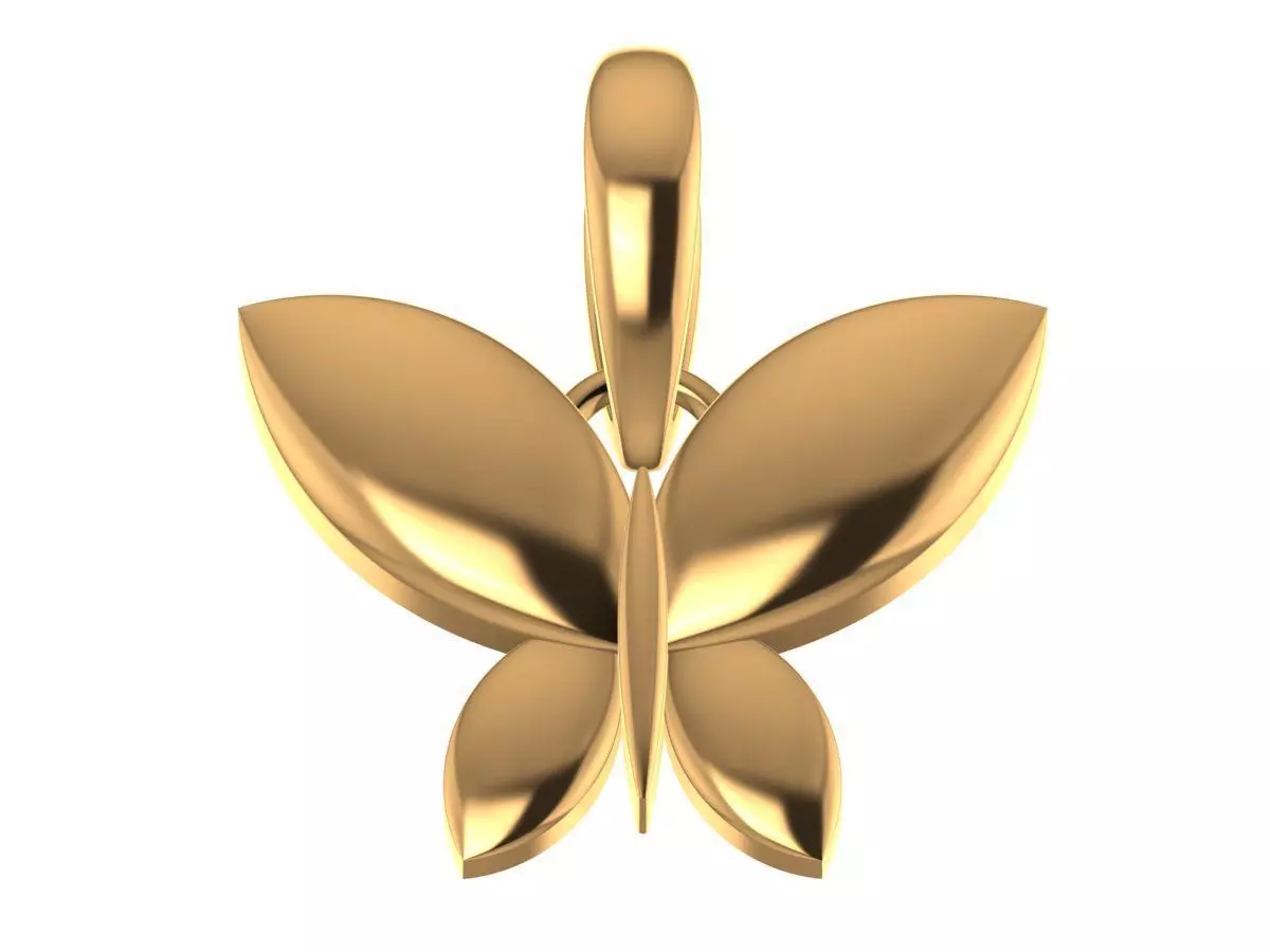 ButterFly Pendant 3D print model_4