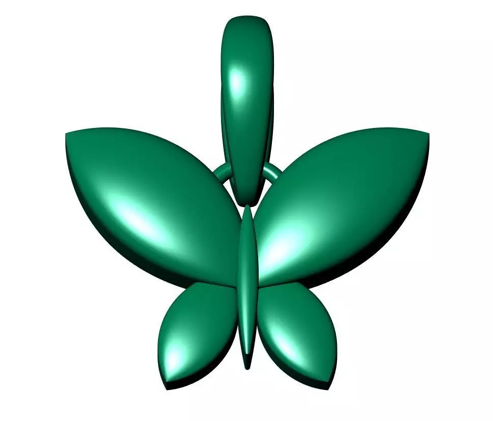 ButterFly Pendant 3D print model_12