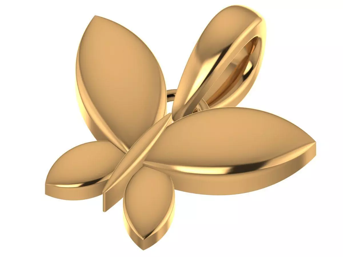 ButterFly Pendant 3D print model_2