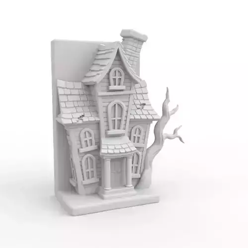 Book Holder Haunted House 3D Print Model