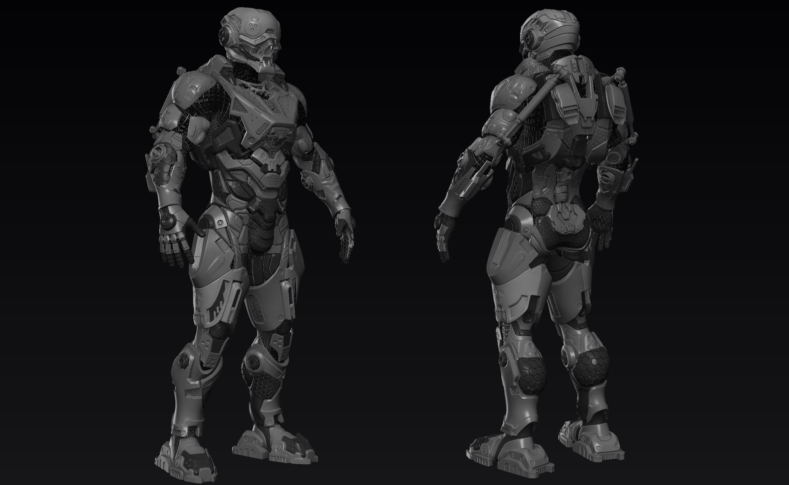 Cybernetist Zbrush 3D model_21
