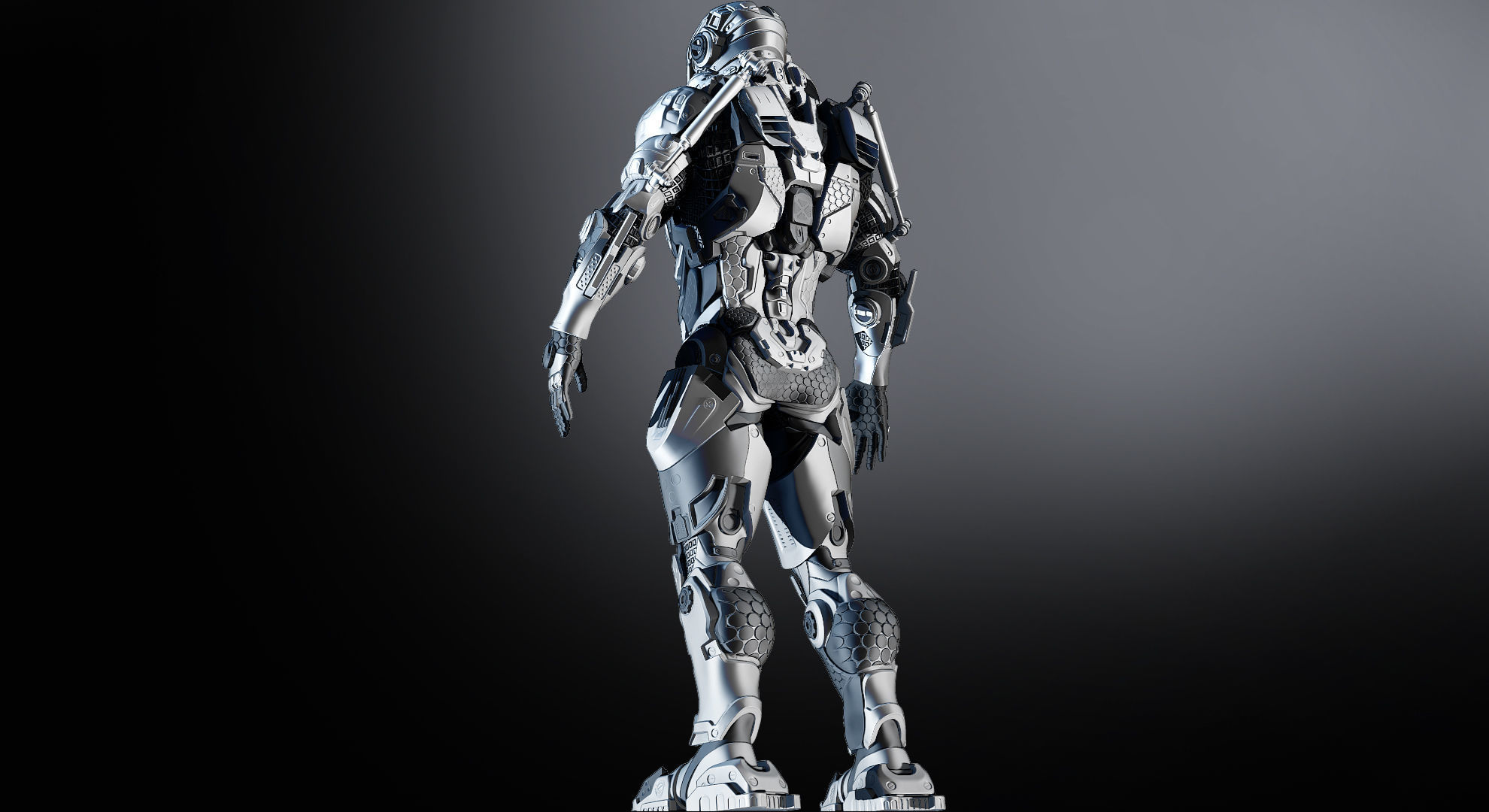 Cybernetist Zbrush 3D model_7