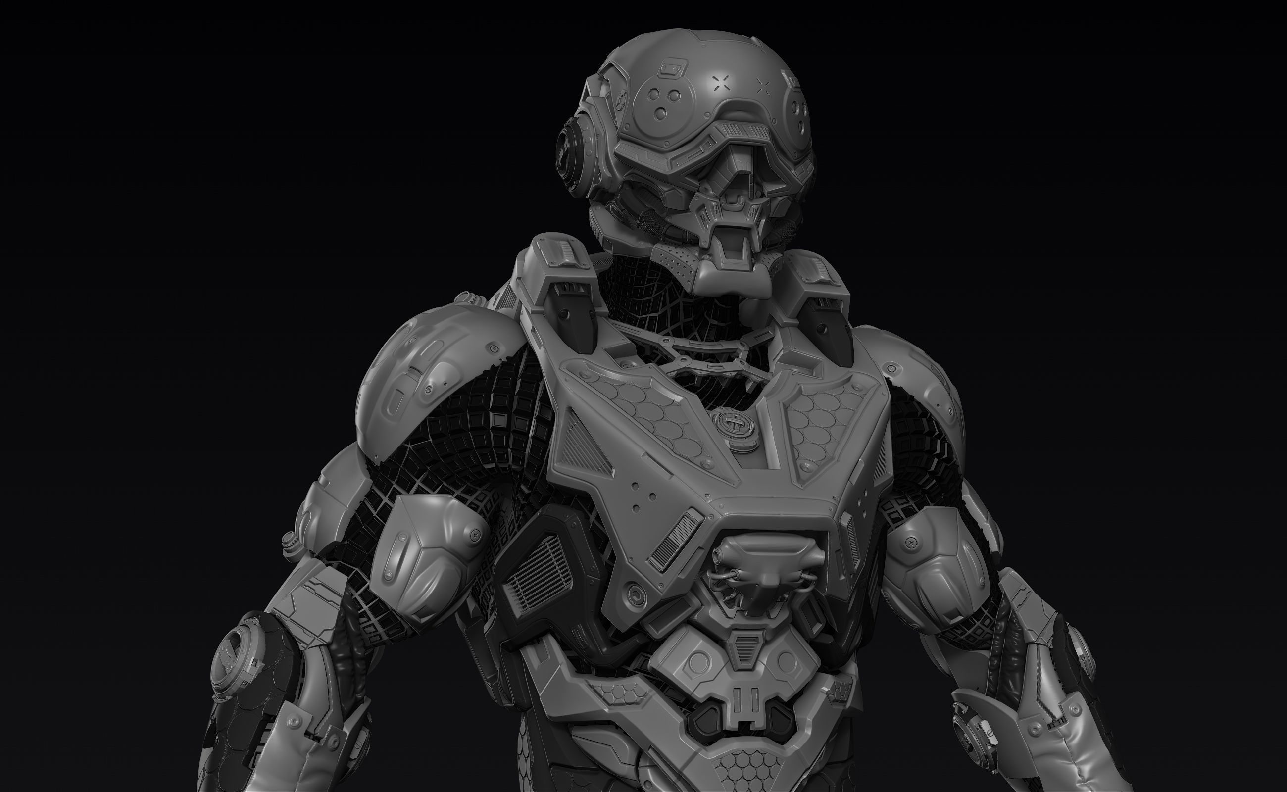 Cybernetist Zbrush 3D model_19