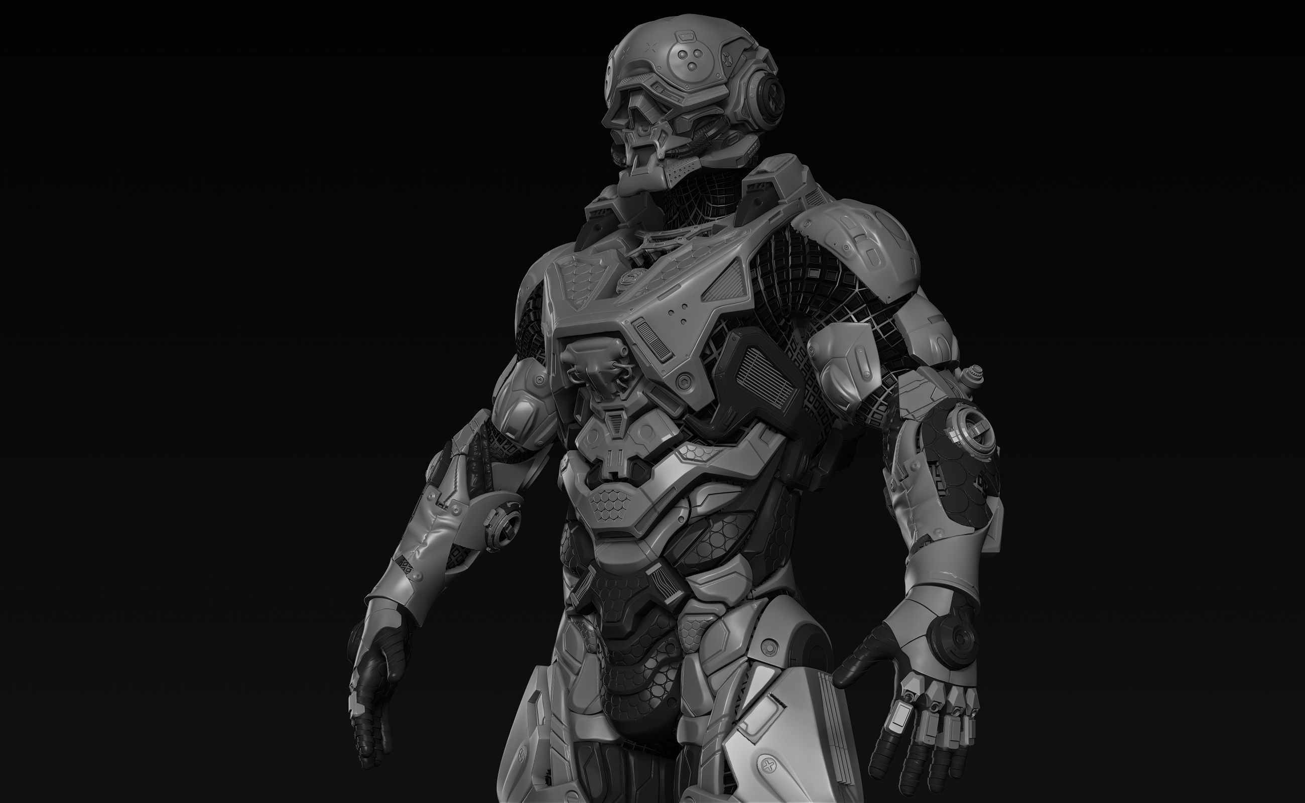 Cybernetist Zbrush 3D model_9