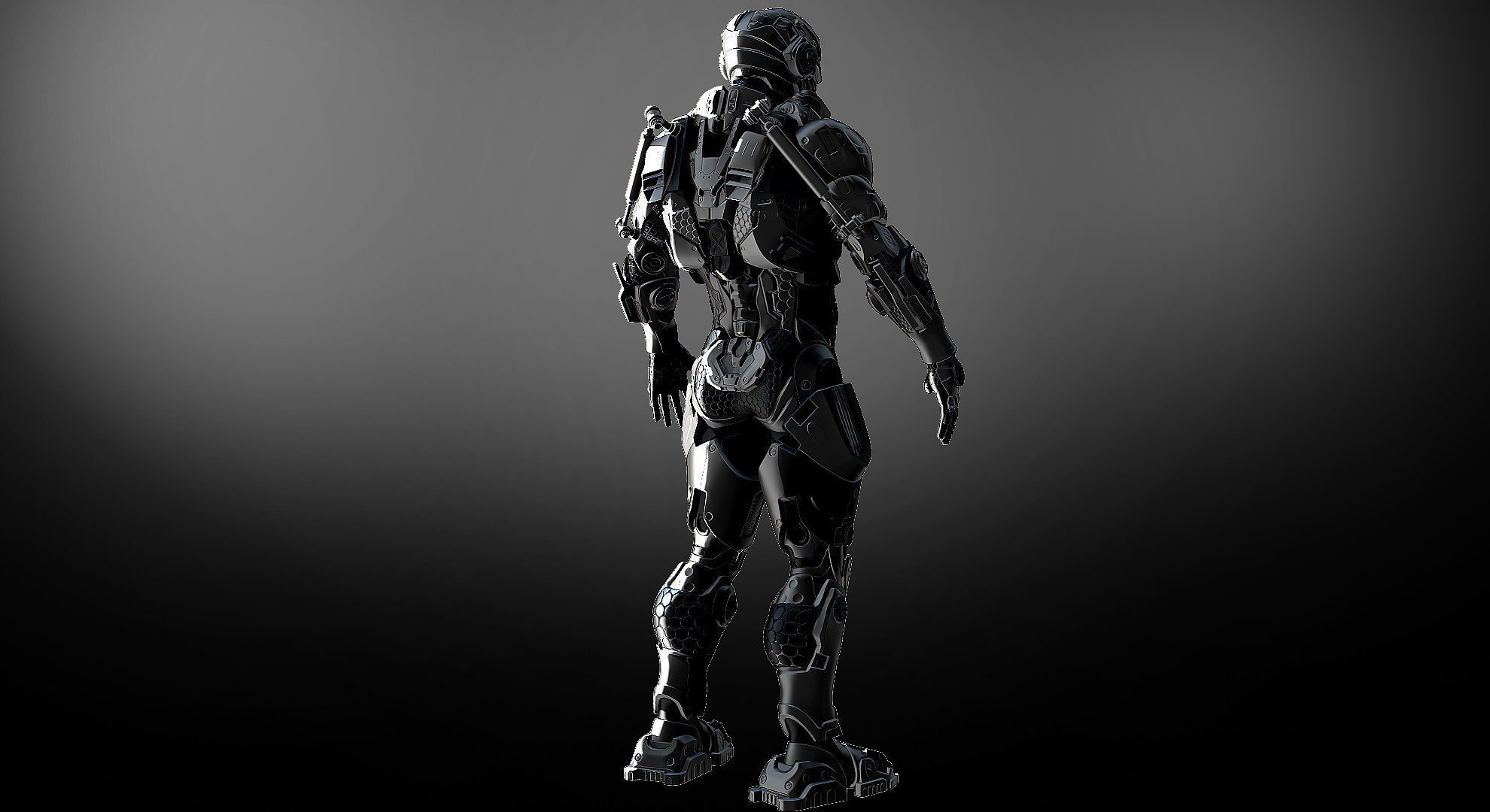 Cybernetist Zbrush 3D model_2