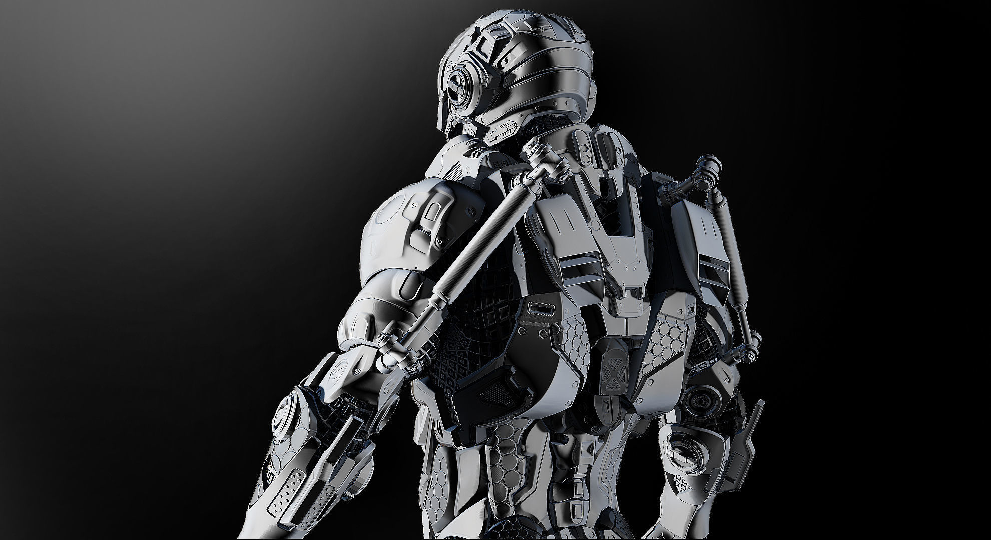 Cybernetist Zbrush 3D model_6