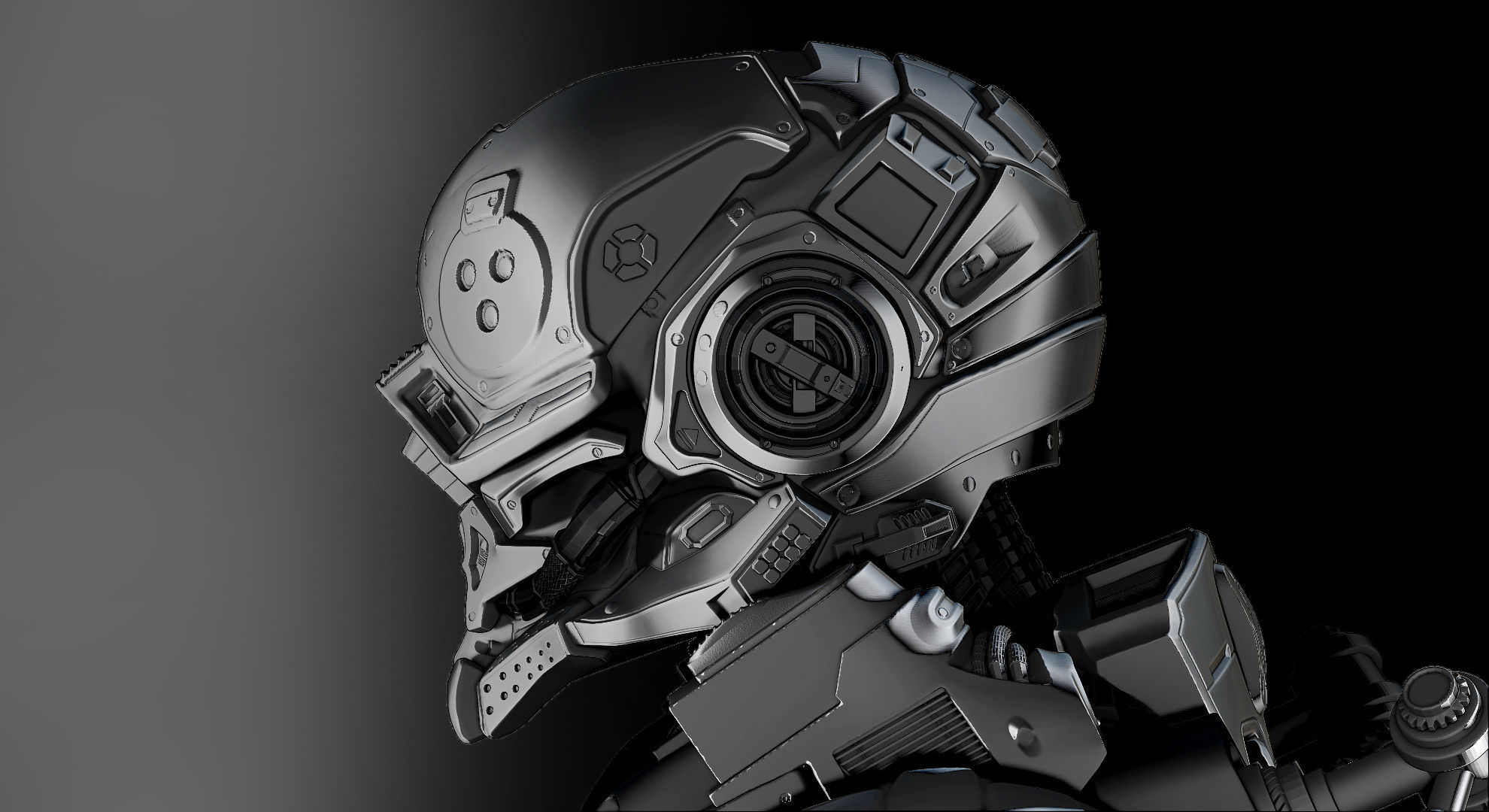 Cybernetist Zbrush 3D model_4