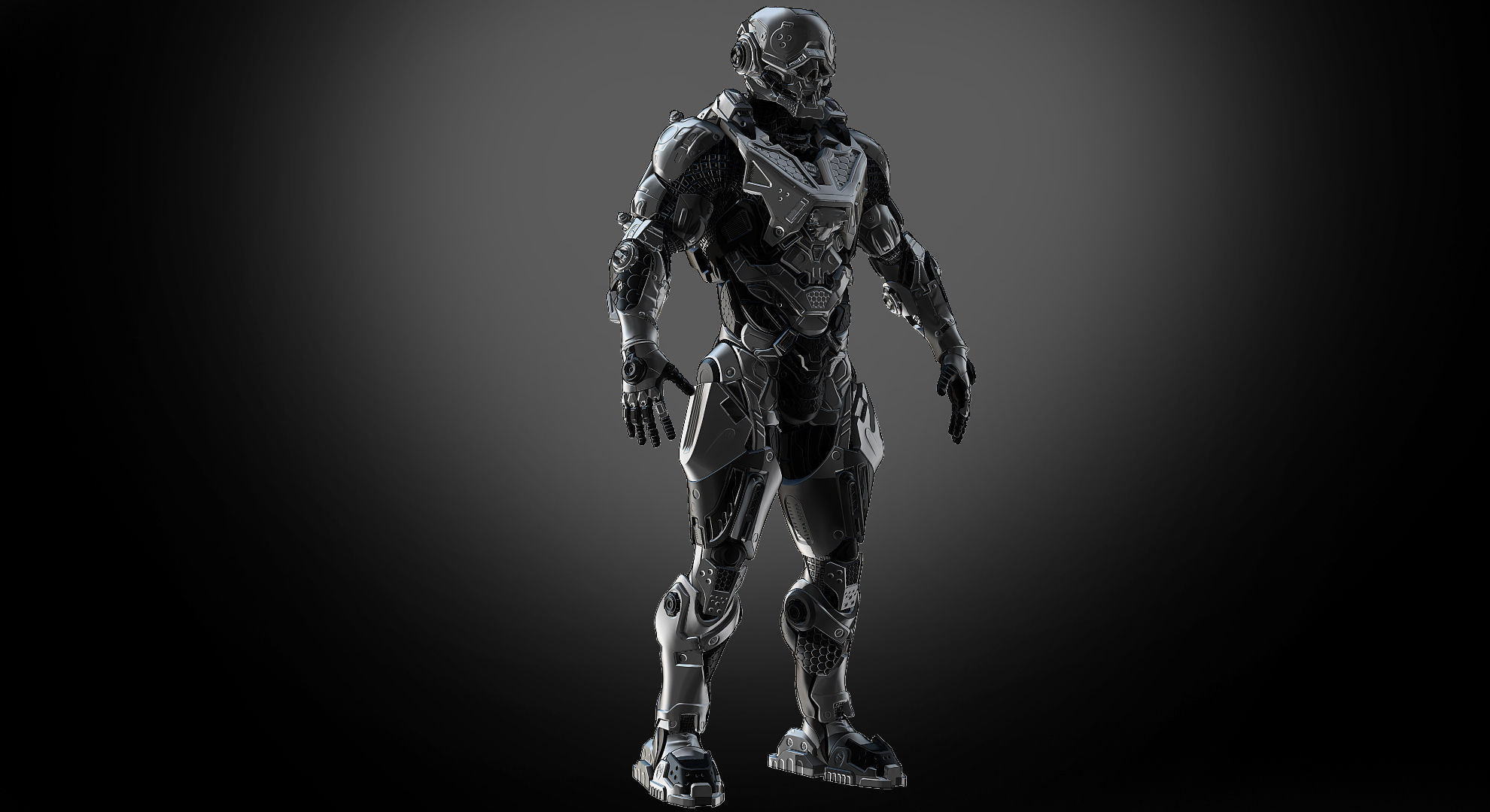 Cybernetist Zbrush 3D model_1