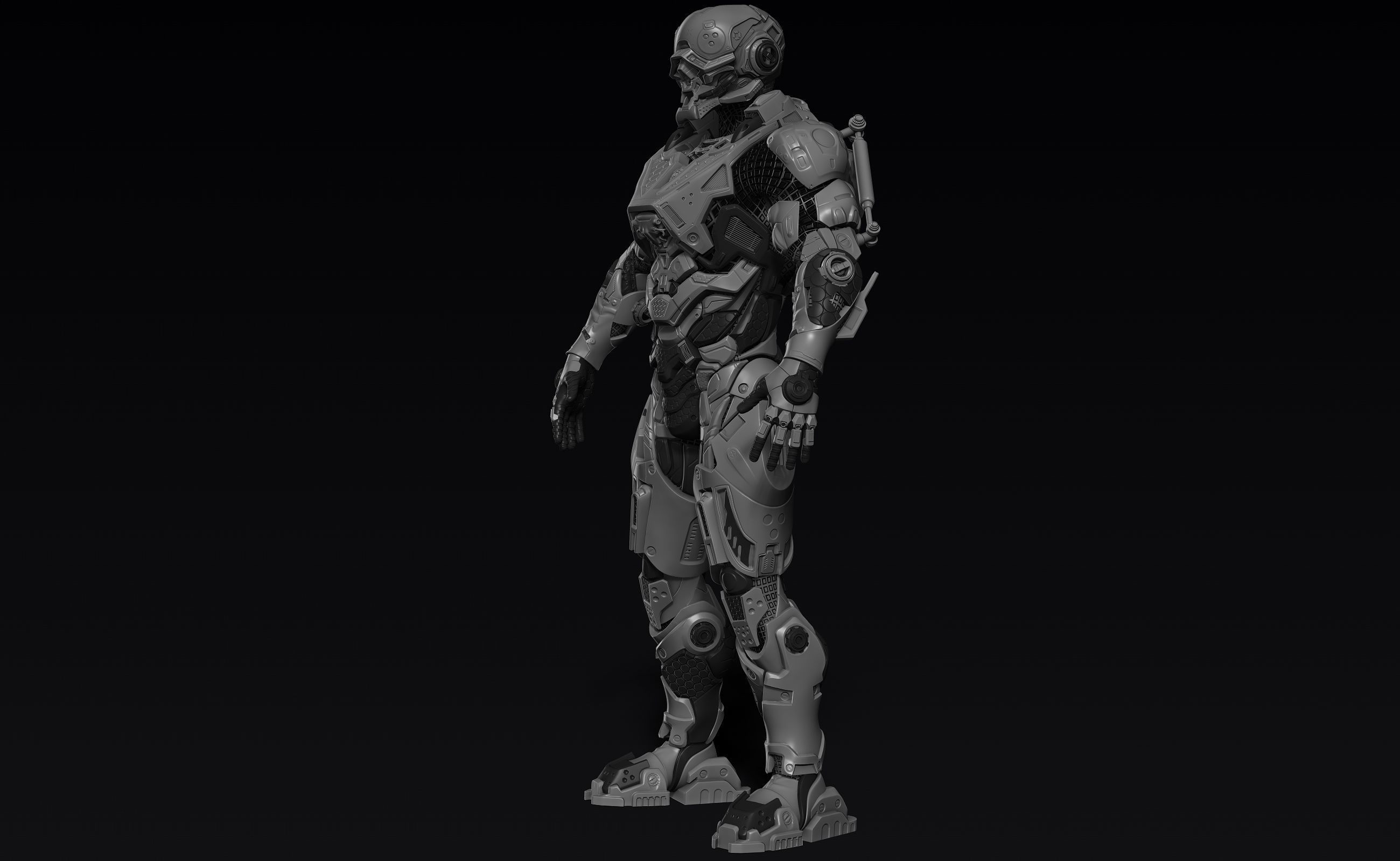 Cybernetist Zbrush 3D model_11
