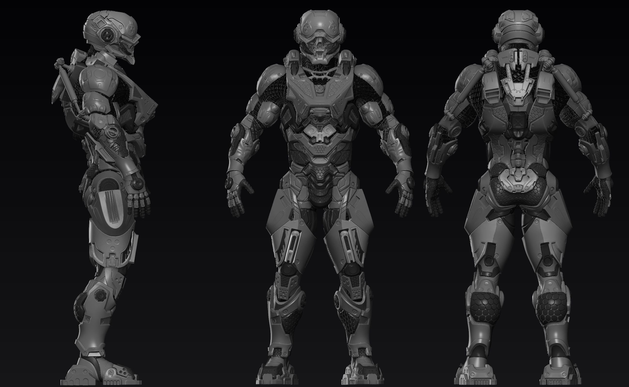 Cybernetist Zbrush 3D model_20