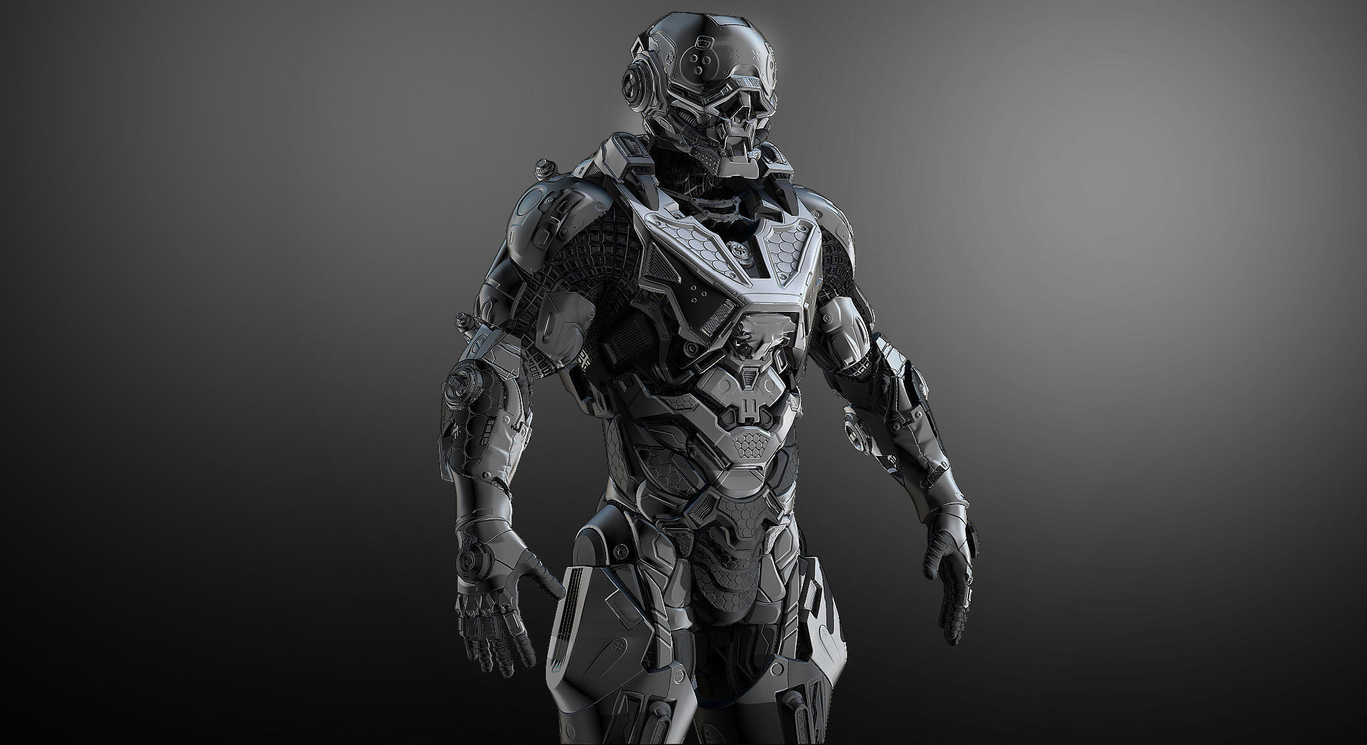 Cybernetist Zbrush 3D model_3