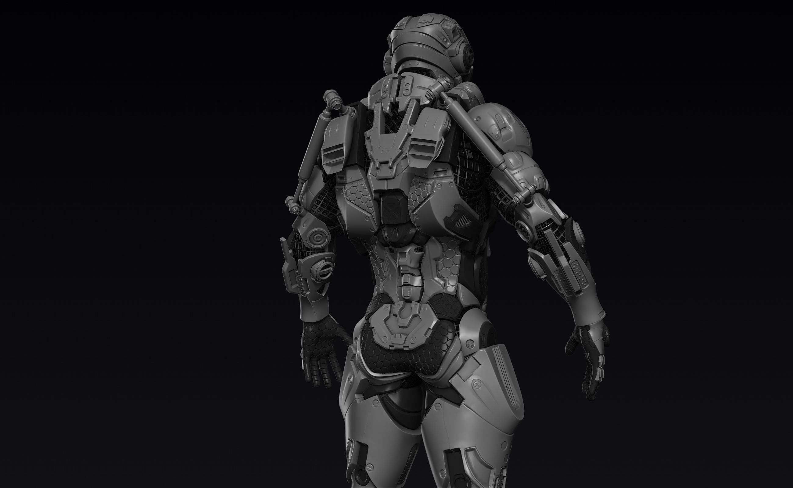 Cybernetist Zbrush 3D model_15