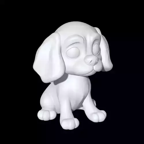Dog Figurine 3D Print Model