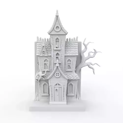 Haunted House Book Holder 3D Print Model