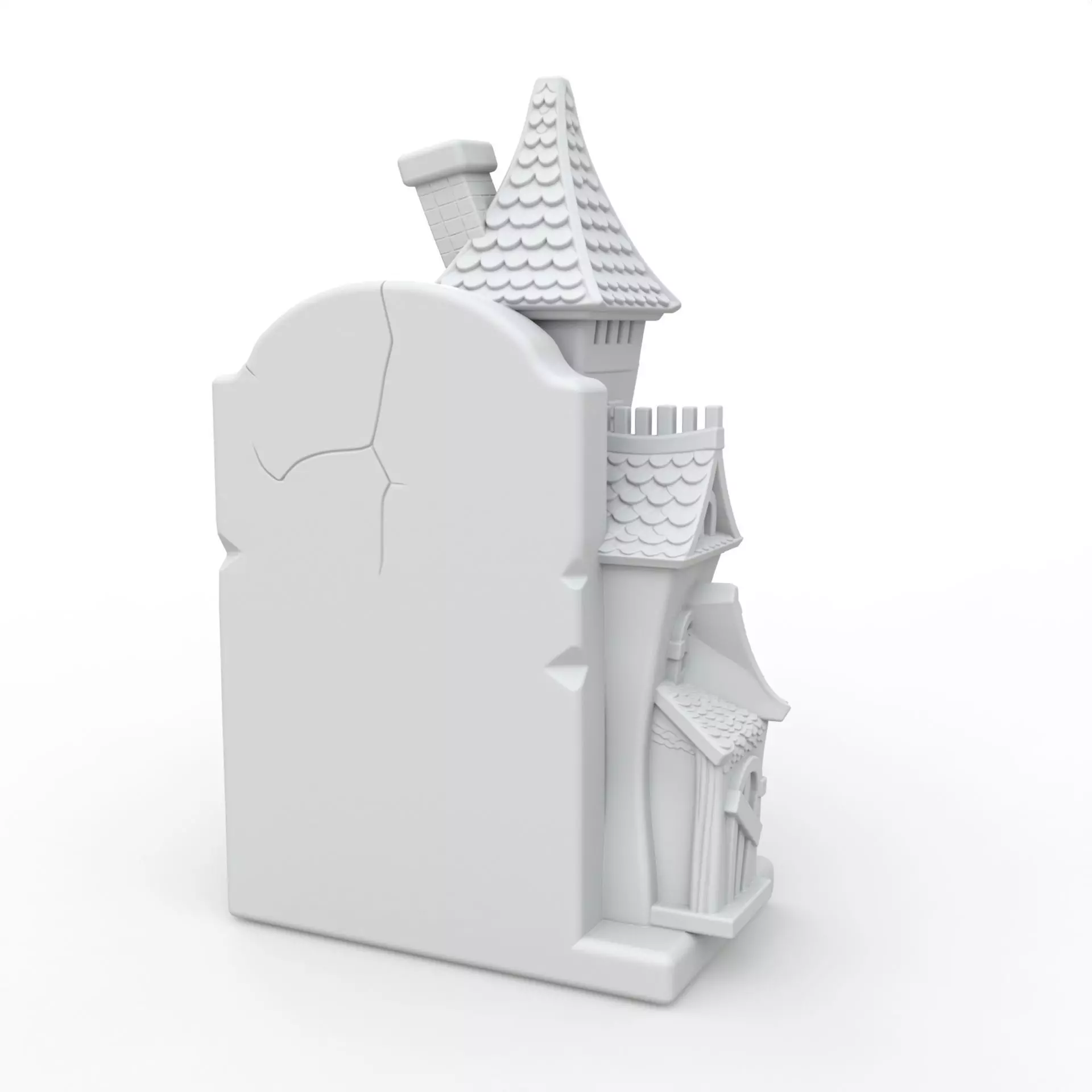 Haunted House Book Holder 3D Print Model 3D print model_4