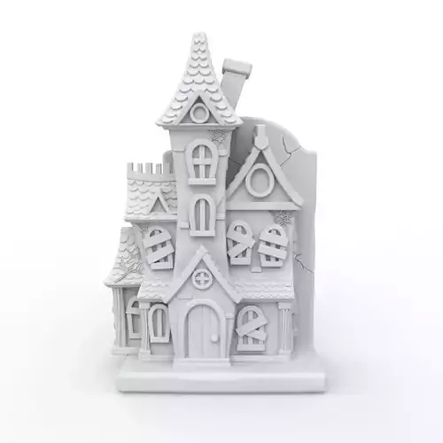 Haunted House Book Holder 3D Print Model