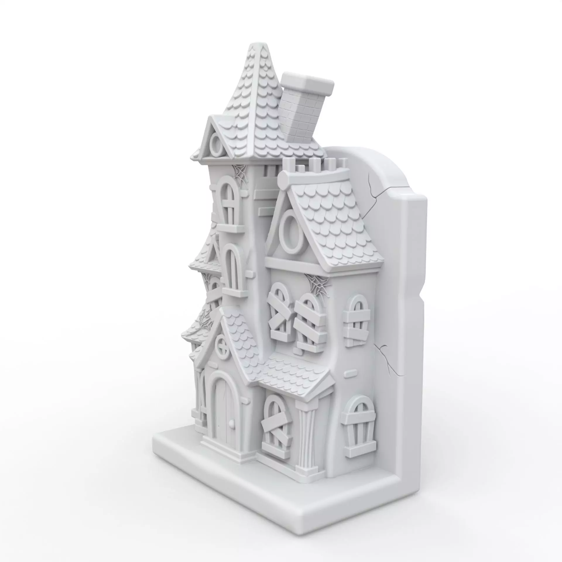 Haunted House Book Holder 3D Print Model 3D print model_1