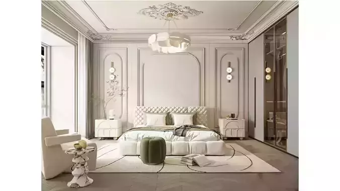 French style light luxury bedroom