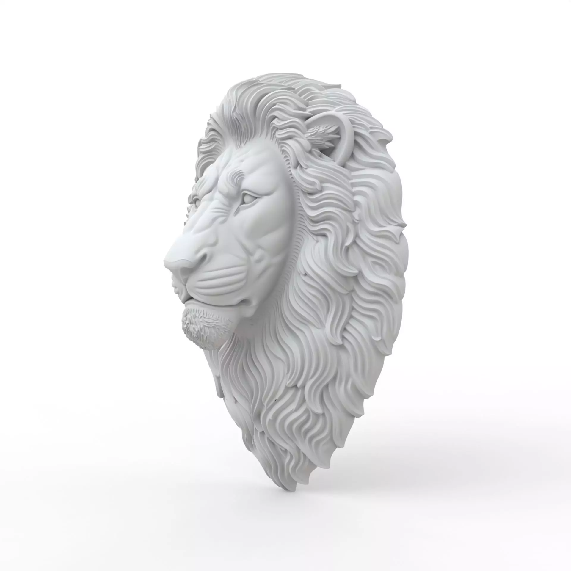 Lion Head 3D Print Model 3D print model_1
