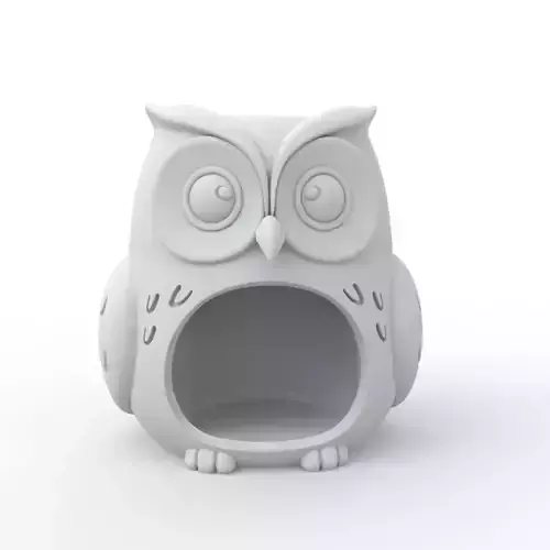 Owl Candle Holder 3D Print Model