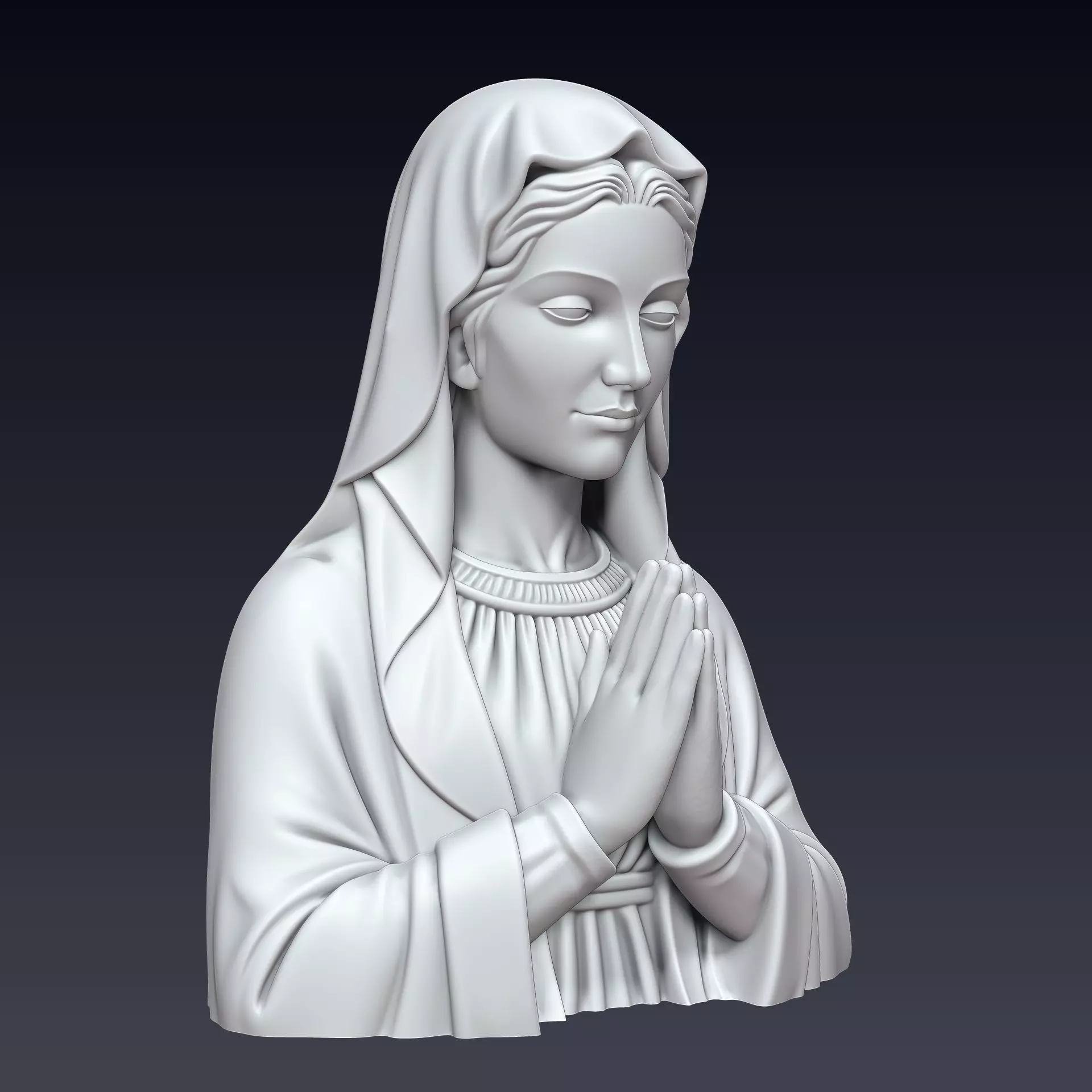 Virgin Mary 3D Print Model 3D print model_0