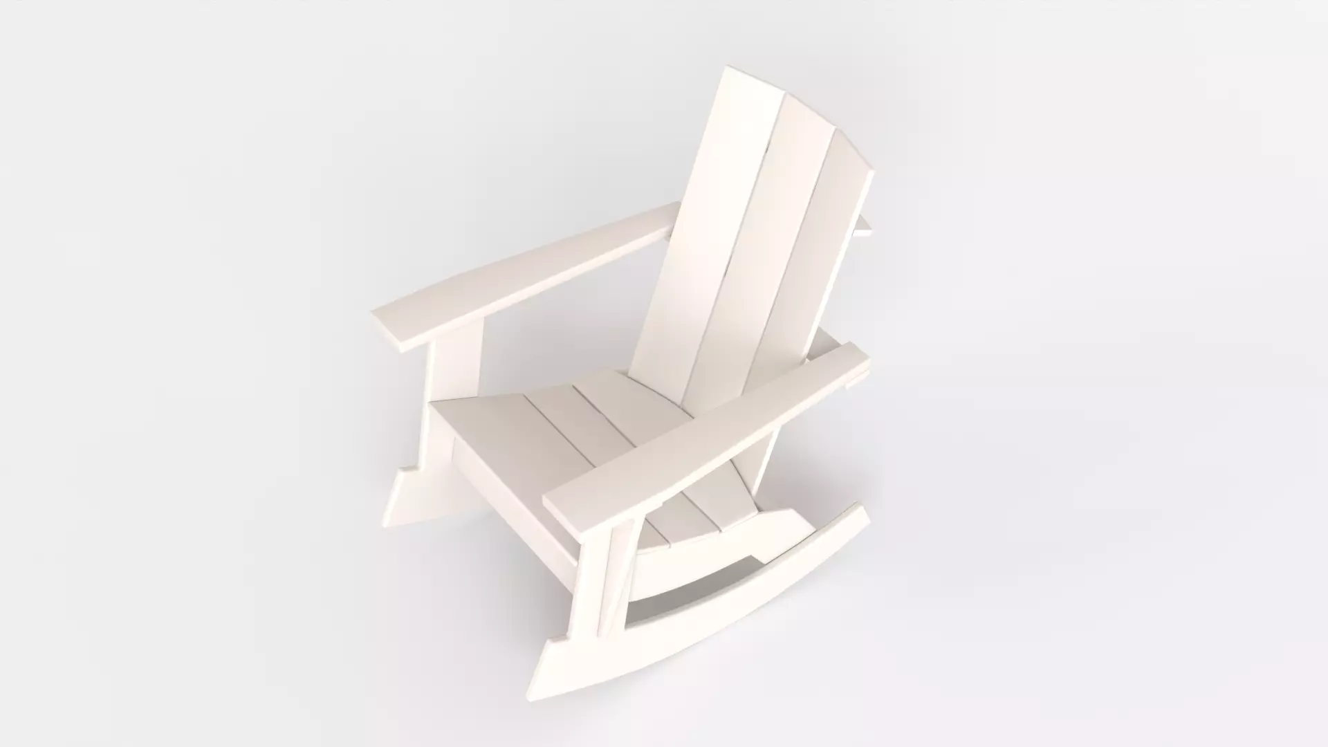 Adirondack Rocker recyclable 3D model_9