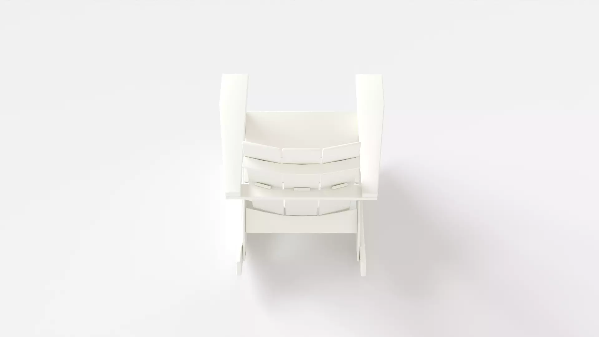 Adirondack Rocker recyclable 3D model_2