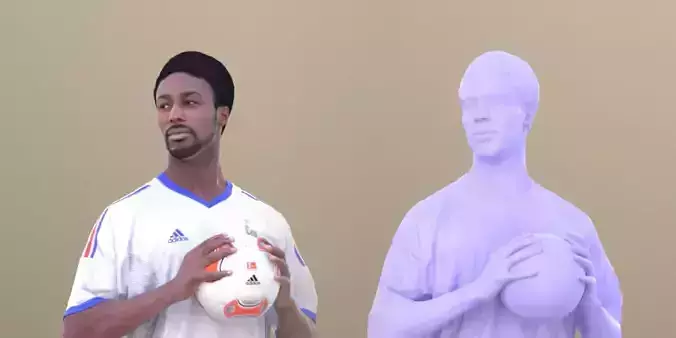 Bruce 10385 Black Soccer Player With Ball