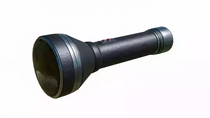 Realistic Flashlight 3D Model Game Ready  PBR Textures
