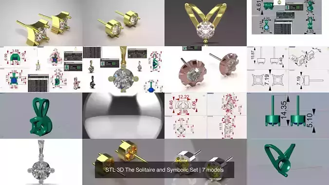 STL 3D The Solitaire and Symbolic Set