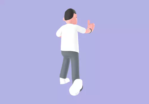 Stylized 3D Male Photographer Giving Signal - Cartoon Character 3D model_3