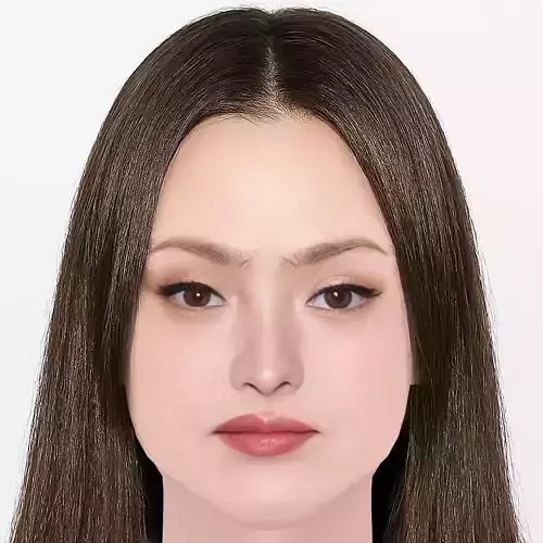 Devon Aoki Head - No Hair - Low poly head for game