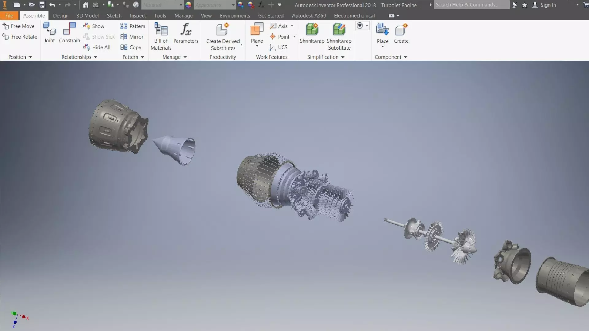 Turbojet Engine 3d model 3D model_4