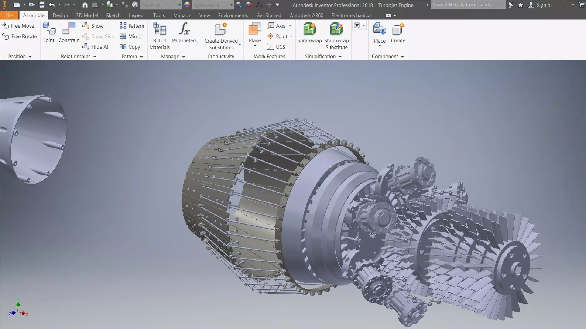 Turbojet Engine 3d model 3D model_9