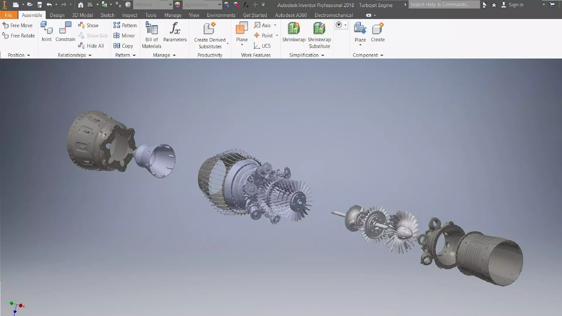 Turbojet Engine 3d model 3D model_6