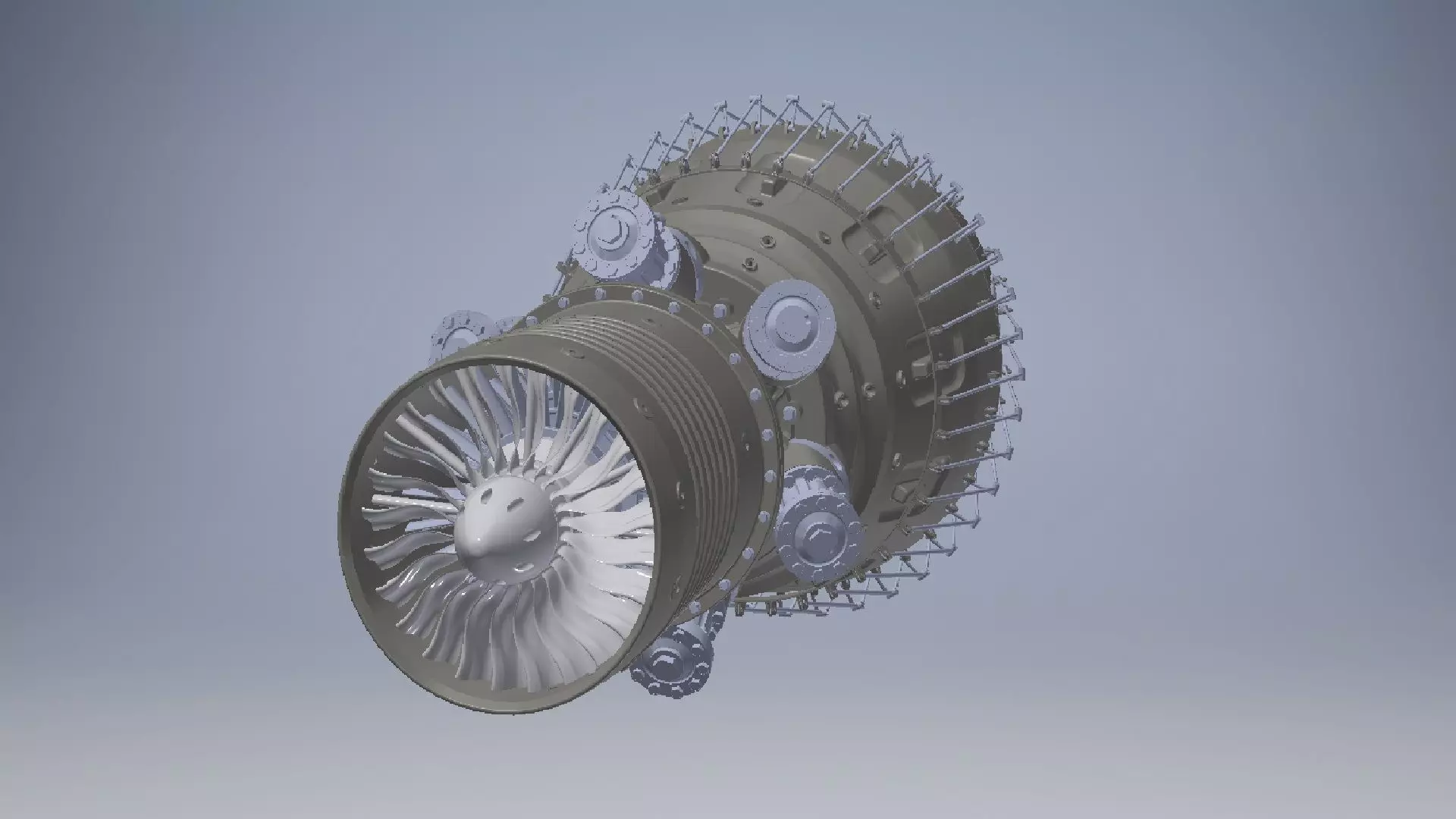 Turbojet Engine 3d model 3D model_2