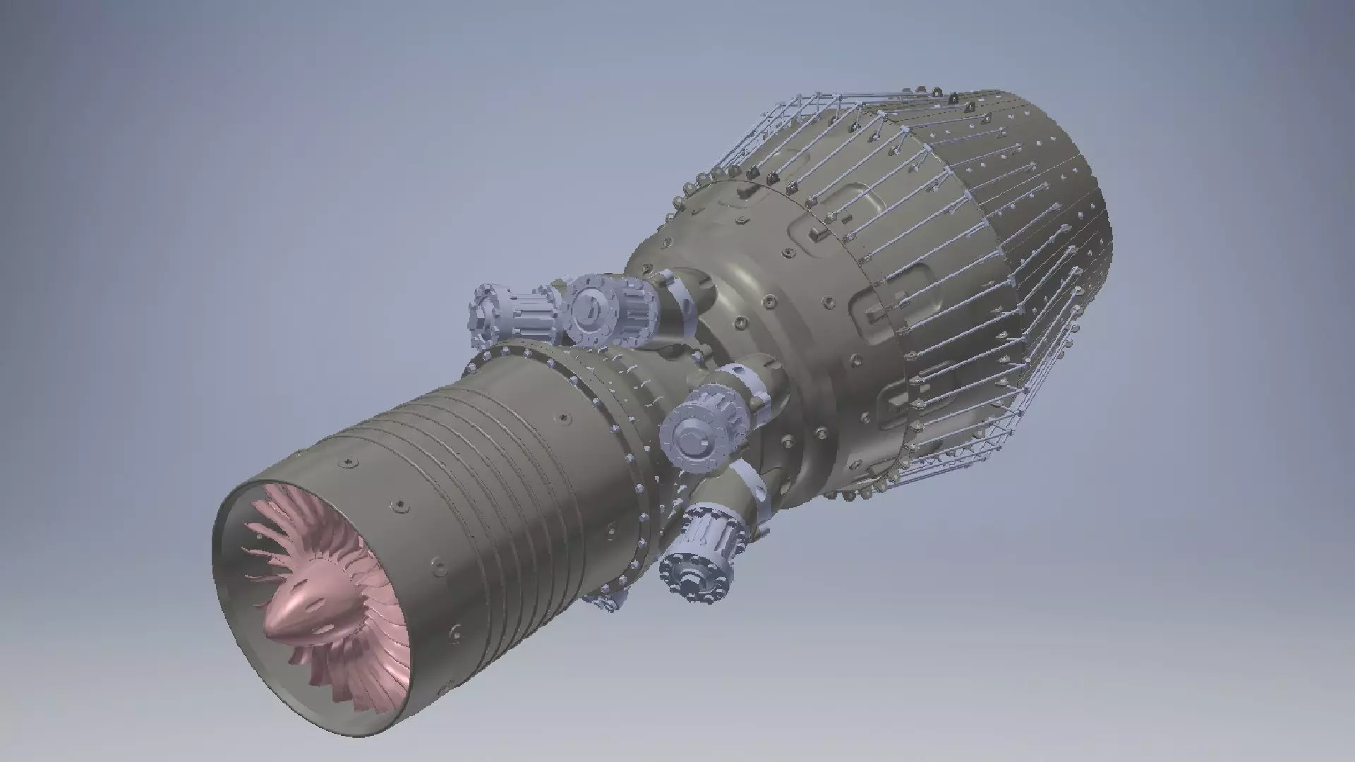 Turbojet Engine 3d model 3D model_1